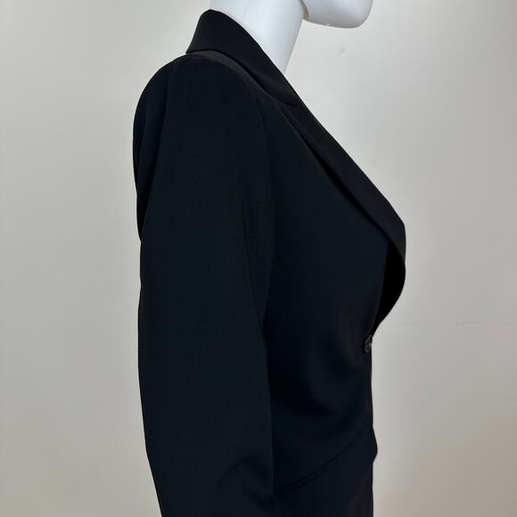 J.Crew Sommerset Blazer Jacket Italian Stretch Wool Black Oversized US 0 NWT - Picture 10 of 16